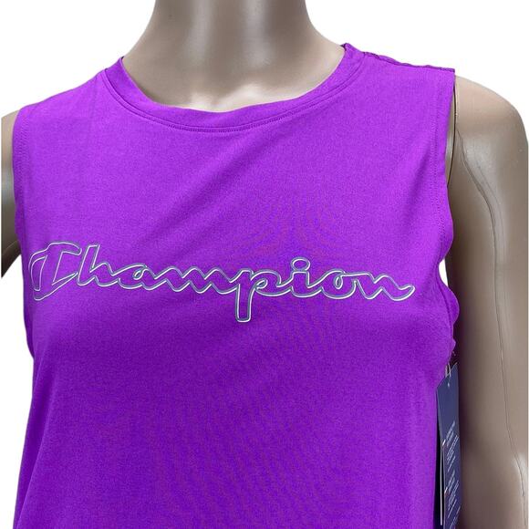 New Champion Purple Reef Sleeveless Crew Neck Pullover Sport Muscle Tee Tank Top - Picture 2 of 6